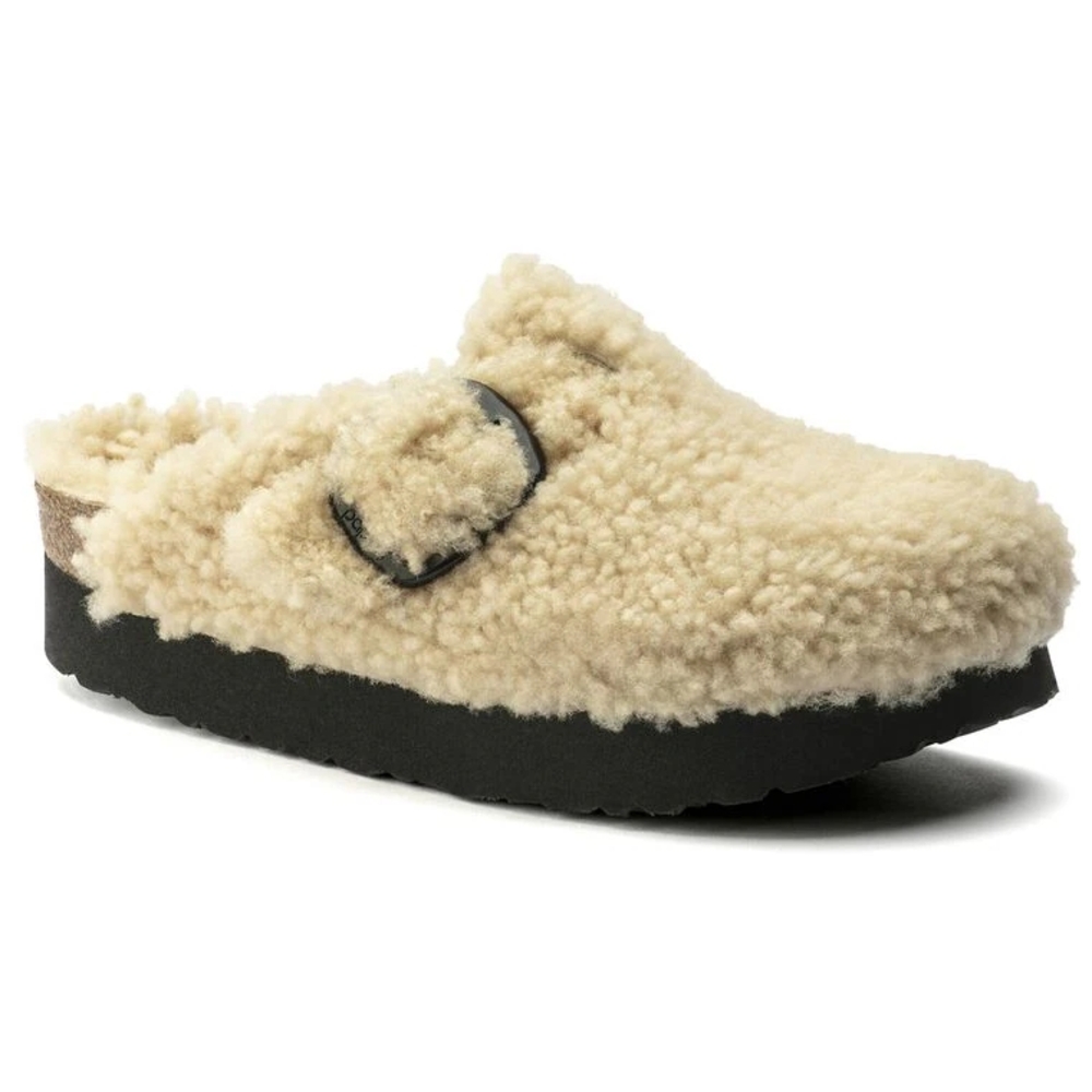 Birkenstock Cream Shearling Clogs